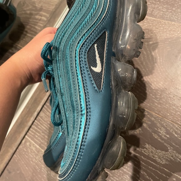 WMNS NIKE AIR VAPORMAX 97 METALLIC DARK SEA GREEN-BLACK SZ US5.5 - Picture 5 of 6